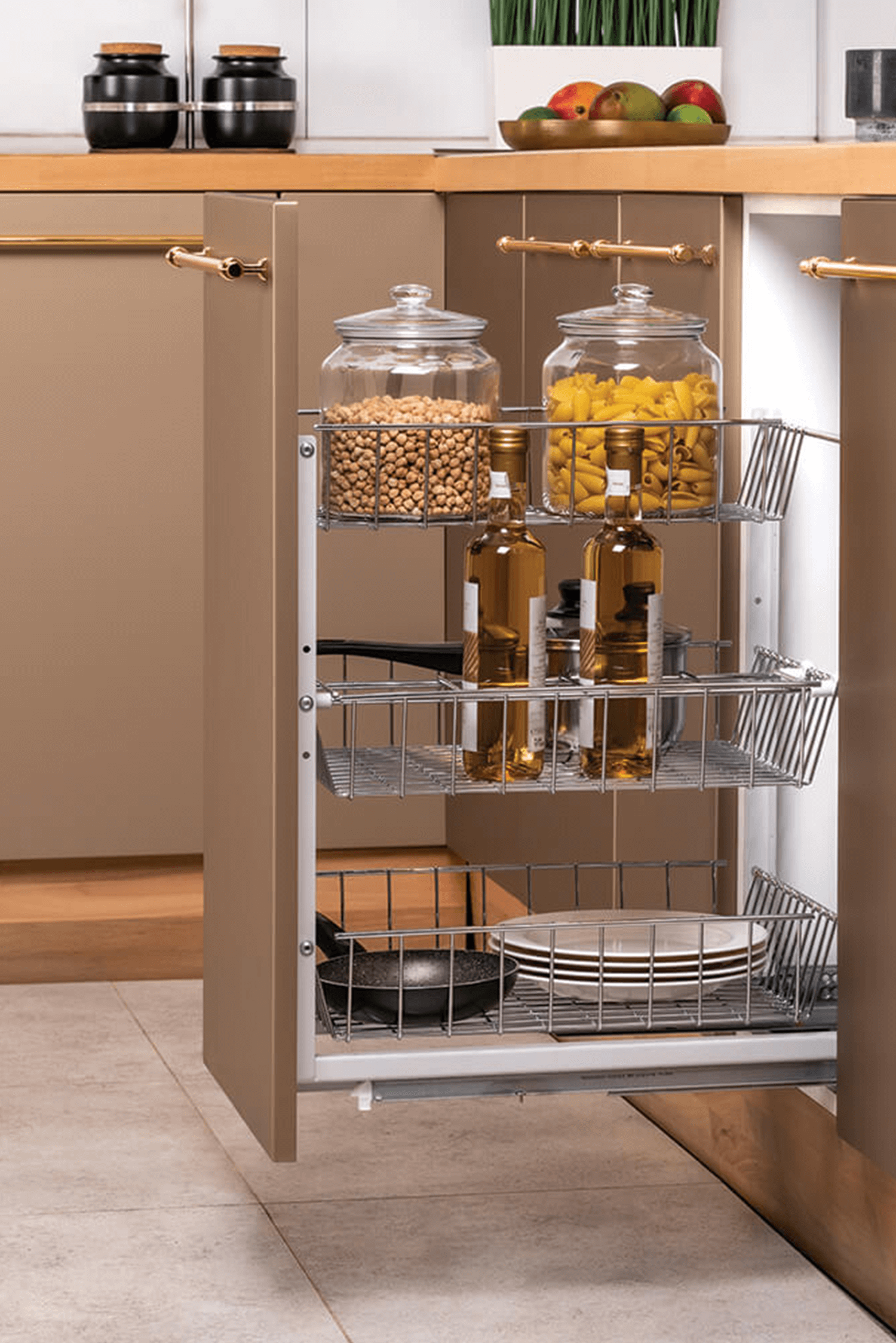 Undercounter Unit With 3 Baskets and Bottle Division