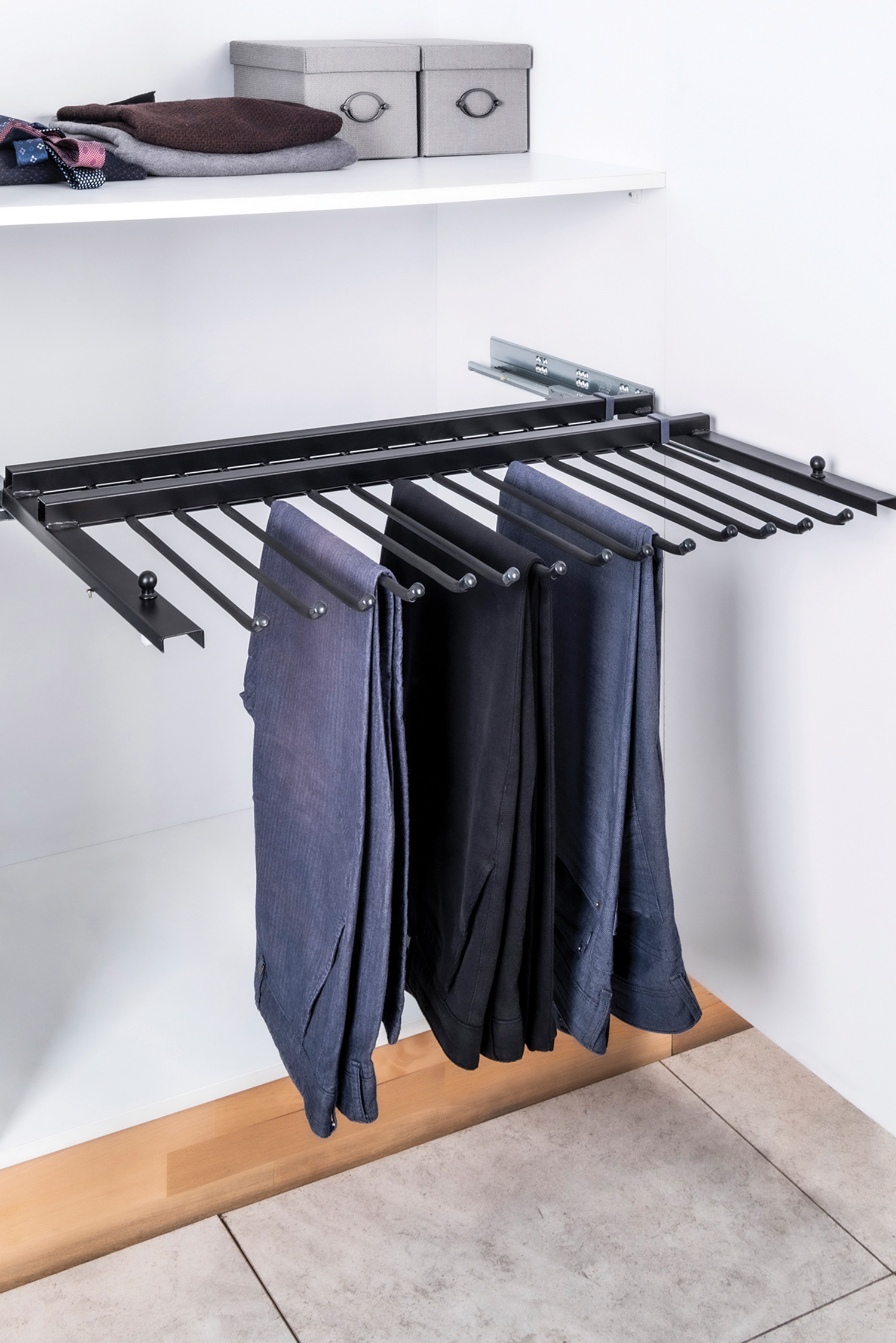 Telescopic Tandem Adjustable Trouser Hanger